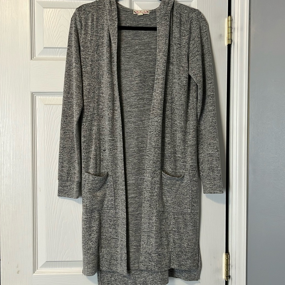 Heather gray cardigan